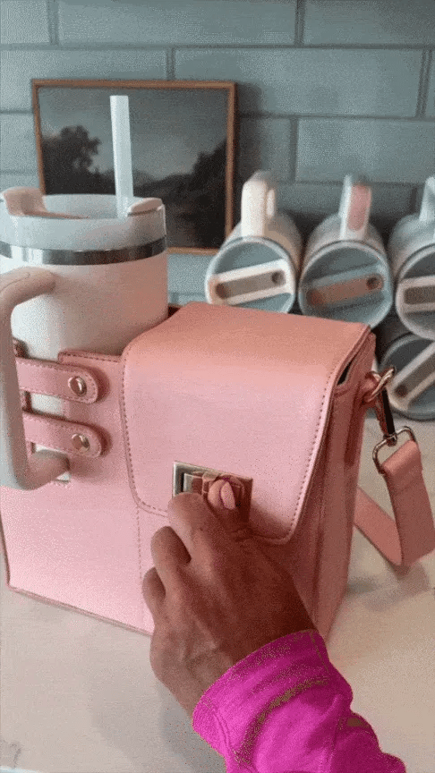 Bolso con soporte para botellas de agua para mujer