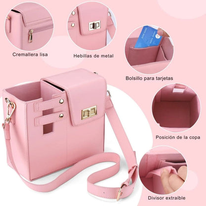 Bolso con soporte para botellas de agua para mujer