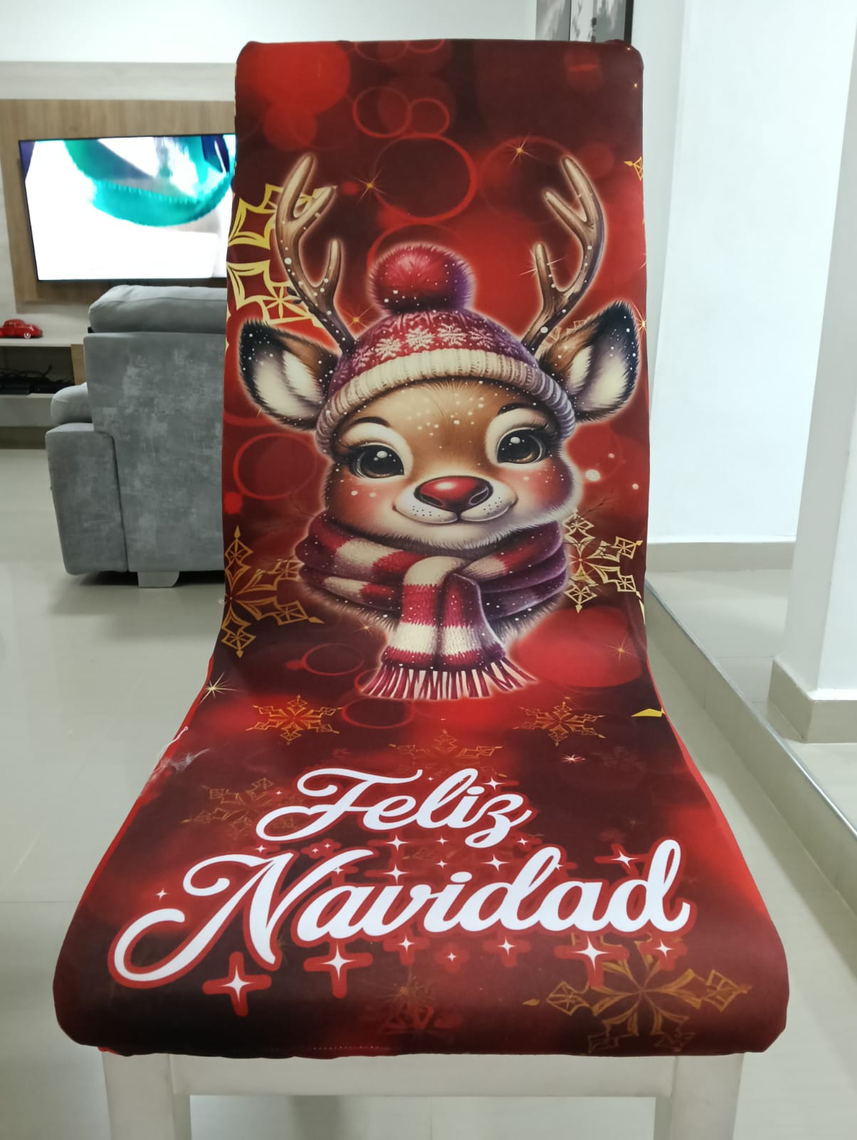 Set X4 O X6 Unidades Forros Protector Navideño Sillas de Comedor