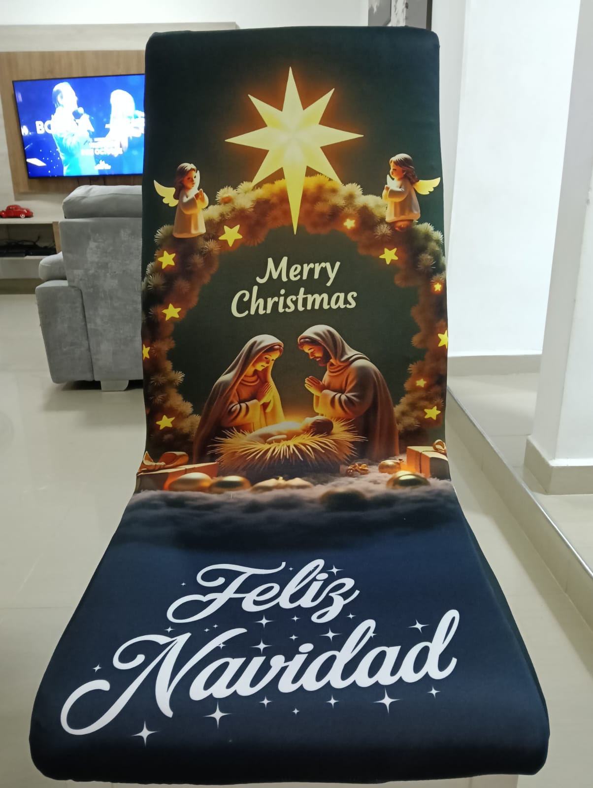 Set X4 O X6 Unidades Forros Protector Navideño Sillas de Comedor