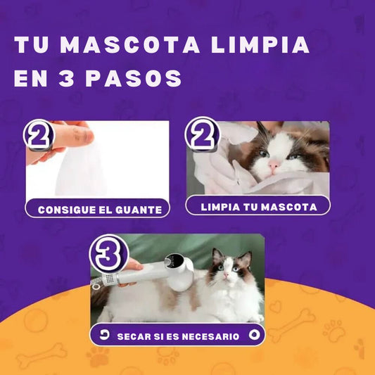 Paños de Limpieza Rápida para Mascotas Pack X6 Unidades