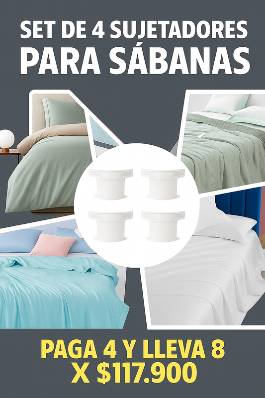 Set de Sujetadores Para Sabanas X4 Unidades