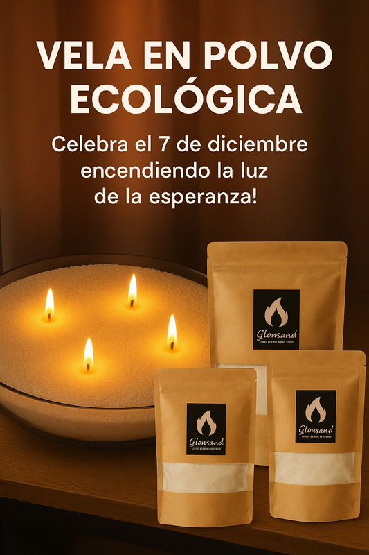 Vela en polvo Glowsand 1 Libra +10 Mechas