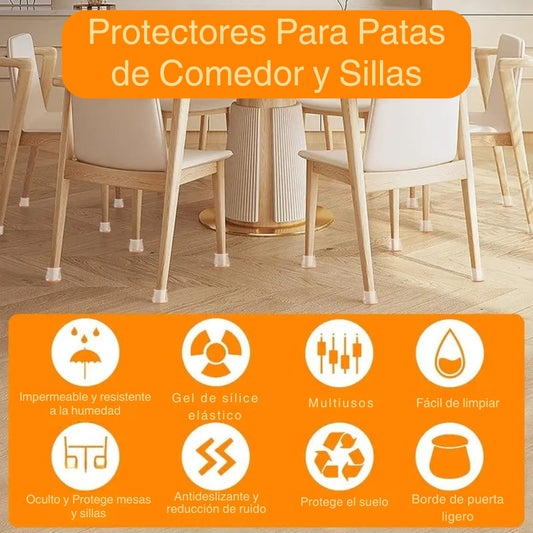 Set X16 Protectores para Patas de Muebles
