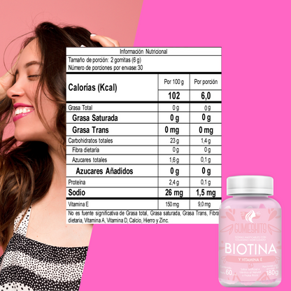 Gomitas Biotina Vitamina E X 60 Unid