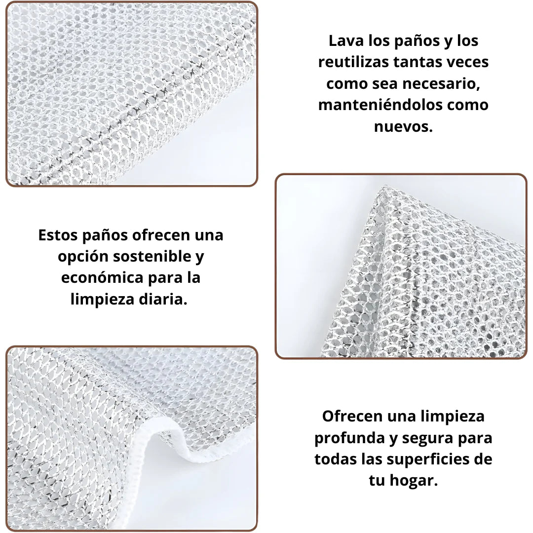 Paños de limpieza CleanPro Reutilizables ¡OFERTA! Pack X10 Unidades