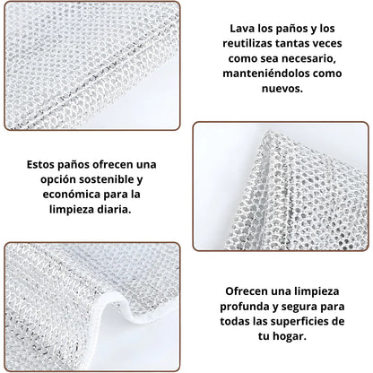 Paños de limpieza CleanPro Reutilizables ¡OFERTA! Pack X10 Unidades