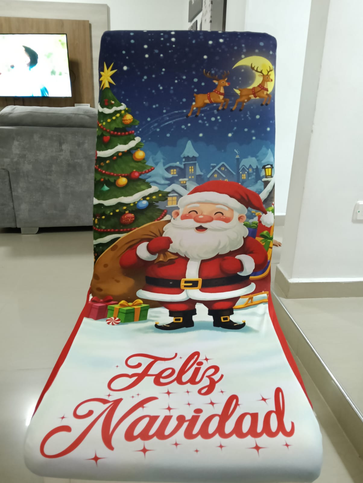 Set X4 O X6 Unidades Forros Protector Navideño Sillas de Comedor