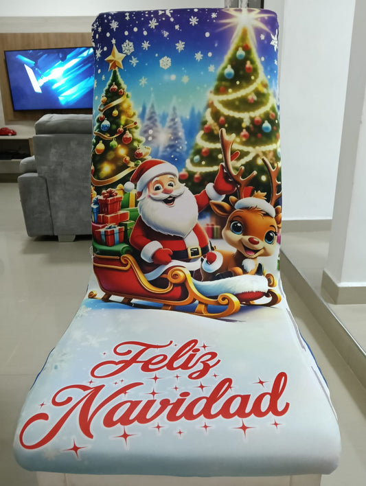 Set X4 O X6 Unidades Forros Protector Navideño Sillas de Comedor